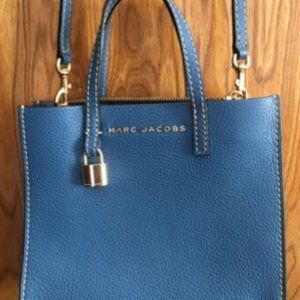 Marc Jacobs Blue Convertible Leather Crossbody Purse Bag